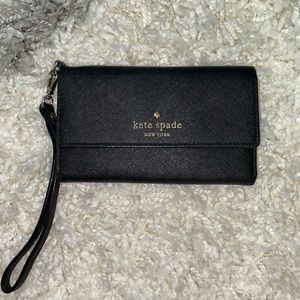 Kate Spade black wristlet/wallet